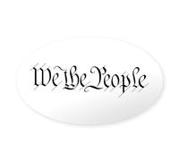 CafePress We The People Oval Bumper Sticker, Euro Oval Car Decal