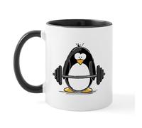 CafePress Weight Lifting Penguin Mug 11 oz (325 ml) Ceramic Coffee Mug