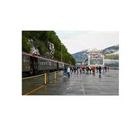 CafePress White Pass Railway and Ship Rectangle Magnet, 2"x3" Refrigerator Magnet