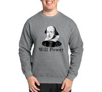 CafePress William Shakespeare WILL POWER Sweatshirt Classic Crew Neck Sweatshirt