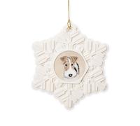 CafePress Wire Fox Terrier Snowflake Ornament, 3.5"x3.5"