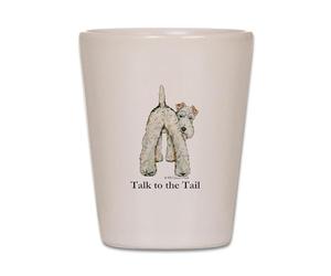 CafePress Wire Fox Terrier Tail WFT Unique and Funny Shot Glass