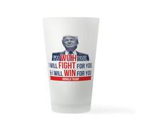 CafePress with Fight Win Donald Trump Pint Glass, 16 oz. Drinking Glass
