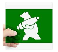 CafePress Wojtek The Soldier Bear Square Sticker 3 X 3 Square Bumper Sticker Car Decal