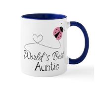 CafePress World's Best Auntie Ladybug Mug 11 oz (325 ml) Ceramic Coffee Mug