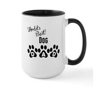 CafePress Worlds Best Dog Dad Mugs 15 oz (444 ml) Ceramic Coffee Mug