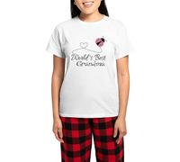 CafePress World's Best Grandma Women's Light Pajamas Women's Novelty Cotton Pyjama Set, Comfortable PJ Sleepwear