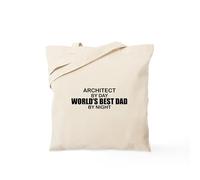 CafePress World's Greatest Dad Architect Tote Bag Natural Canvas Tote Bag, Reusable Shopping Bag