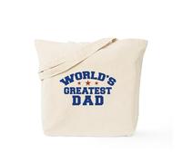 CafePress World's Greatest Dad Tote Bag Natural Canvas Tote Bag, Reusable Shopping Bag