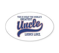 CafePress World's Greatest Uncle Oval Sticker Oval Bumper Sticker, Euro Oval Car Decal
