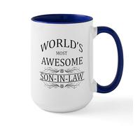 CafePress World's Most Awesome Son in Law Large Mug 15 oz (444 ml) Ceramic Coffee Mug