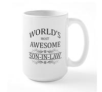 CafePress World's Most Awesome Son in Law Large Mug 15 oz (444 ml) Ceramic Coffee Mug