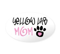 CafePress YELLOW LAB Oval Sticker Oval Bumper Sticker, Euro Oval Car Decal