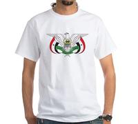 CafePress Yemen Coat of Arms White T Shirt Men's Traditional Fit White Casual Tshirt