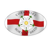 CafePress Yorkshire Born 'N' Bred Sticker Oval Bumper Sticker, Euro Oval Car Decal