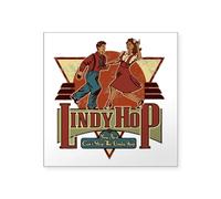 CafePress You Cant Stop The Lindy Hop Square Sticker 3 X 3 Square Bumper Sticker Car Decal
