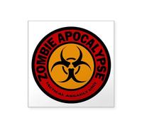 CafePress ZOMBIE APOCALYPSE Tactical Square Sticker 3 X 3 Square Bumper Sticker Car Decal