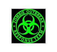 CafePress Zombie Outbreak Response Team Sign Sticker Square Bumper Sticker Car Decal