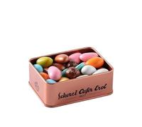Cafer Erol 1807 Mix Chocolate Dragee in Retro Tin Box 150g - Handmade Assorted Chocolate Covered Nuts, Traditional Turkish Confectionery, Luxury Vintage Gift Tin, Gourmet Candy Treats, Contains Nuts