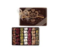 Cafer Erol Mixed Turkish Delight, Rose, Lemon & Pistachio Flavours, Premium Handmade Lokum, 900g, Contains Nuts & Gluten, Decorative Tin Box