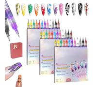Cafeteriap/Symphonyofto/Calenarcnt 12 Colors Nail Art Pens Set, Nail Art Markers for Gel Nails, 0.5mm Waterproof Quick Dry NailPolish Acrylic Paint Pens for Nails Arts Design (3 Sets)