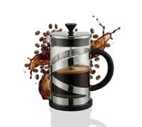 Cafetiere 8 Cup French Press, Coffee Press for Ground Coffee, Cafetiere Coffee Brewer with 3 Level Stainless Steel Filter & Heat Resistant Glass, Perfect for Coffee Lover Gifts, 21 oz/600 ML(Silver)