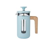 Cafetiere Pisa 3 Cup Blue La Cafetiere Wood Handle Glass Heat Safe Brew