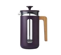 La Cafetière Pisa 8 Cup Cafetière In Purple Colour Durable Stainless Steel Plunger, Heat Resistant French Press With Stylish Natural Wood Handle, Versatile Coffee Tea Plunger, 10 Year Guarantee, 1L
