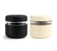 Cafezi 24 oz/3 Cup Glass Lunch Bowl Containers with Lids, 2 Pack, BPA-Free