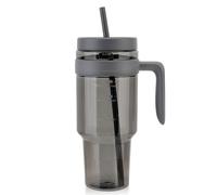 Cafezi 50 oz Tritan Plastic Tumbler with Handle and Straw | Leak-Proof BPA-Free Tumbler with Time Marker | Wide Mouth | Reusable Travel Mug for Camping, Sports, Office, Road Trips, Parties