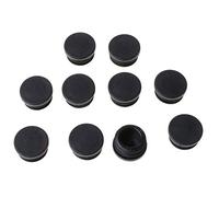 CAFFAINA 10Pcs Black Plastic Furniture Leg Plug Blanking End Cap Bung For Round Pipe Tube- 22mm