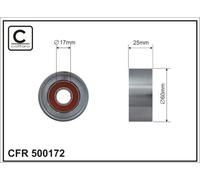 TENSIONER PULLEY VRIBBED BELT 500172 FOR RENAULT LOGAN LAGUNA/III/Sportour 1.4L