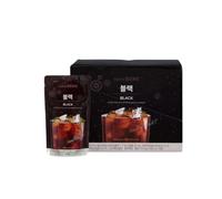 Caffe Bene Black Coffee 190ml x 10 Pouches - Ready to Black Iced Coffee, Korean Style Iced Beverage Multipack