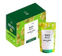 Caffe Bene Iced Fruity Drink Pouch Bundle Pack - Refreshing Beverages 190ml (Pack of 10) (Green Grape Ade)