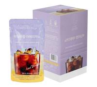 Caffe Bene Korean Iced Coffee Pouch Drink 190ml (Pack of 10) - Ready to Drink Café Style Cold Coffee Beverage (Americano Vanilla Flavour)