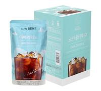 Caffe Bene Korean Iced Coffee Pouch Drink 190ml (Pack of 10) - Ready to Drink Café Style Cold Coffee Beverage (Americano)