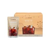 Caffe Bene Peach Ice Tea 190ml x 10 Pouches - Ready to Drink Hazelnut Peach Iced Tea, Korean Style Iced Tea Beverage Multipack