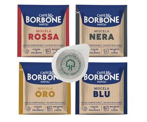 Caffè Borbone - 4x50 cialde 44 MM Borbone, tasting: capsules: 50 CIALDE NERA, 50 BLU, 50 RED, 50 ORO