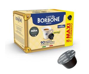 Caffè Borbone Black Coffee Blend Capsules - 90 Capsules of Intense and Refined Instant Espresso (6 Packs of 15) - Coffee Pods Compatible With Nescafè* Dolce Gusto* Machines For Domestic Use