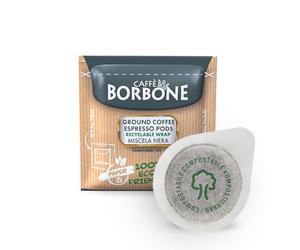 Caffè Borbone Black coffee blend compostable pod - 150 x 44mm paper pods of intense, full-bodied ESE coffee - compatible with pump espresso systems