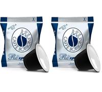 Caffè Borbone Blue Respresso Capsules - 100 Nespresso* Compatible Borbone Coffee Pods - Intensity 8 Espresso Pods - Compatible With Nespresso* Machines for Domestic Use (Pack of 2)