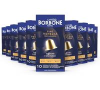 Caffè Borbone Ciao Venezia Blend - 100 Aluminium Coffee Capsules (10 Packs of 10) - Compatible With Coffee Nespresso* Machines for Domestic Use