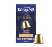 CAFFÈ BORBONE "Ciao Venezia" Blend - 100 Aluminium Coffee Capsules (10 packs of 10) - Compatible with Nespresso* Coffee Machines for domestic use