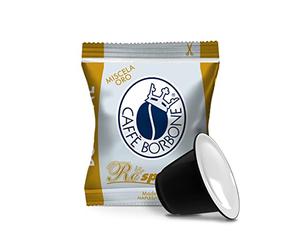 Caffè Borbone Gold Respresso Capsules - 50 Nespresso* Compatible Borbone Coffee Pods - Intensity 7.5 Espresso Pods - Compatible With Nespresso* Machines for Domestic Use