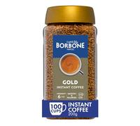 Caffè Borbone Instant Coffee Gold, 200g/Up to 100 Cups - Intensity 6/10 - Freeze-Dried Soluble Coffee Blend, Selected Arabica and Robusta Beans - Smooth Flavour & Caramel Notes