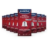 CAFFÈ BORBONE Miscela "Magica Palermo" - 100 Aluminium Coffee Capsules (10 packs of 10) - Compatible with Nespresso* Coffee Machines for domestic use