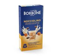 Caffè Borbone Nocciolino Pods - 60 Capsules of Hazelnut-Flavoured Coffee (6 Packs of 10) - Delicious and Nutty Espresso Coffee Capsules Compatible with Nespresso* Machines for Domestic Use