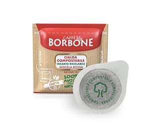 Caffè Borbone Red Coffee Blend Compostable Pod - 50 x 44mm Paper Pods of Rich, Full-Bodied ESE Coffee Pods - Compostable Capsules Compatible with ESE and Pump Espresso Systems