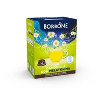 Caffè Borbone Soluble Chamomile with Melatonin - 96 Capsules (6 packs of 16) - Compatible with Lavazza®* A Modo Mio®* Coffee Machines for domestic use