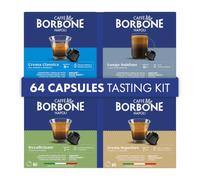Caffè Borbone Tasting Kit of 64 Dolce Gusto®* Compatible Capsules - Mix of 4 Blends with Assorted Intensities - Compatible with Nescafè® Dolce Gusto®*